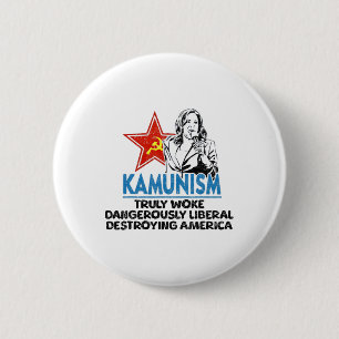 Kammunism Anti Kamala Vote Trump 2024 Funny Politi 6 Cm Round Badge