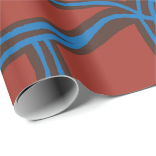Kamo Marsala lines Wrapping Paper