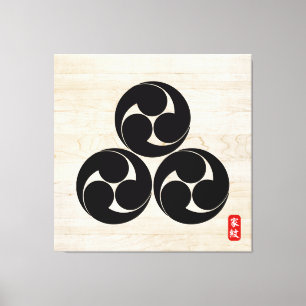 KAMON ( family crest ) Shimizu Canvas Print