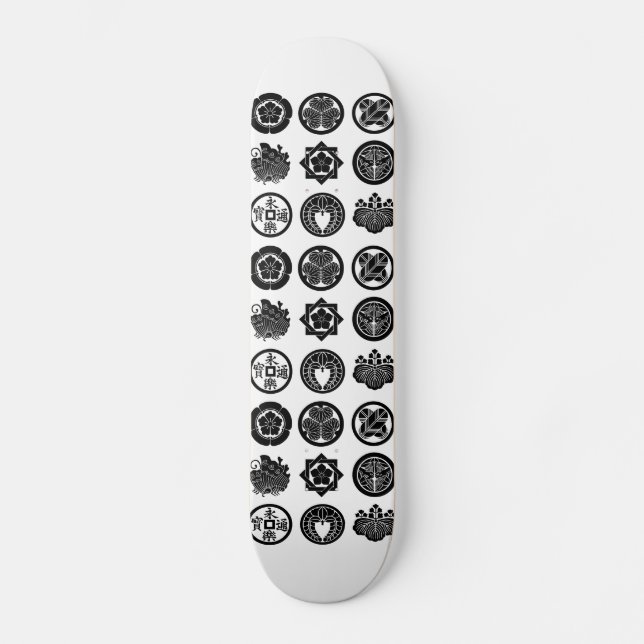 kamon pattern skateboard (Front)