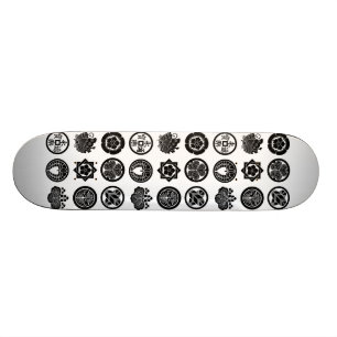 kamon pattern skateboard