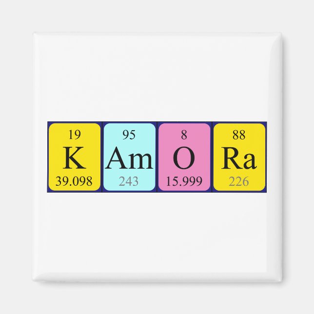 Kamora periodic table name magnet (Front)