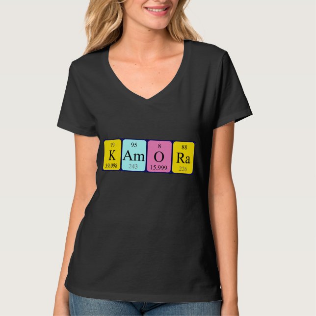 Kamora periodic table name shirt (Front)