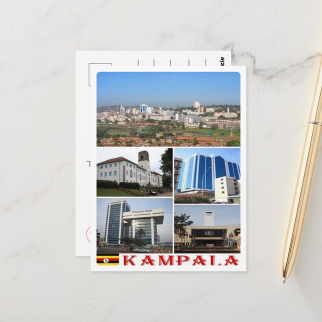 Kampala - Mosaic - Uganda - Postcard (Front/Back In Situ)