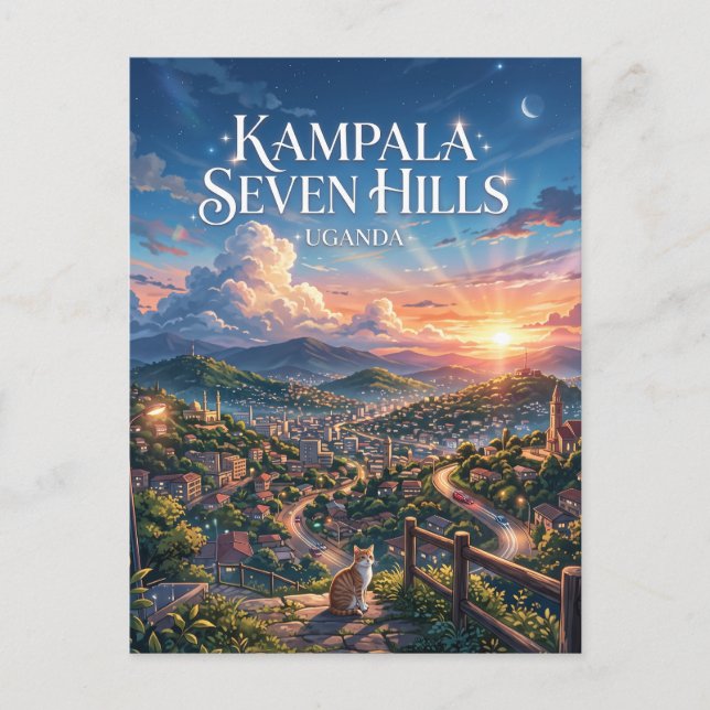 Kampala Seven Hills Uganda Postcard (Front)