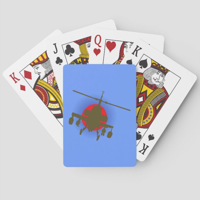 Kampfhubschrauber fighting helicopter playing cards (Back)