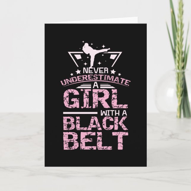 Kampsport Girl Black Belt Card (Front)