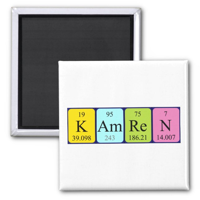Kamren periodic table name magnet (Front)