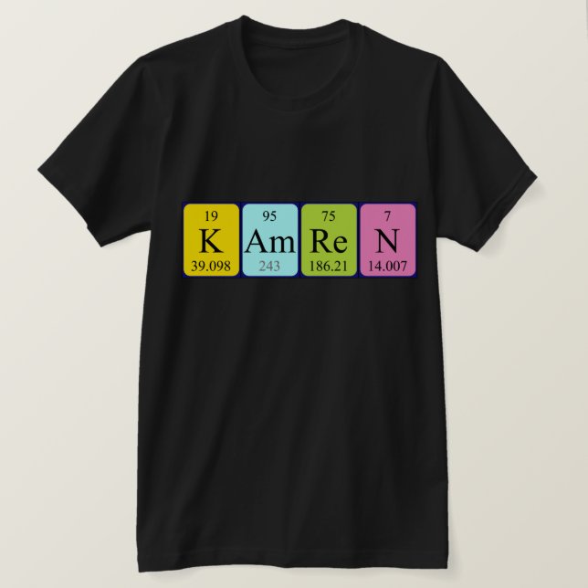 Kamren periodic table name shirt (Design Front)