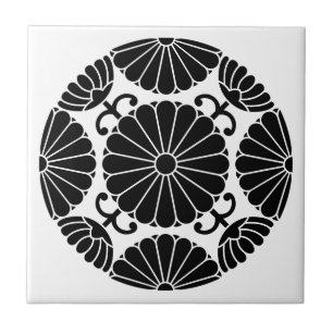 Kan-in chrysanthemum tile