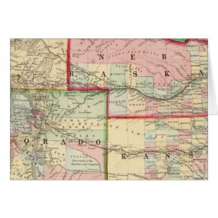 Kan, Neb, Colo Map by Mitchell