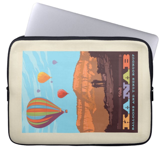 Kanab, Utah | Balloons And Tunes Roundup Laptop Sleeve (Front)