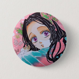 Kanae Kocho brooch from the anime Demon Slayer 6 Cm Round Badge