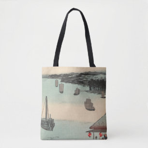 Kanagawa, Japan: Vintage Woodblock Print Tote Bag