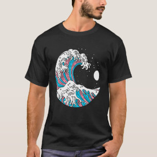 Kanagawa Japanese The Great Wave Of Transgender Lg T-Shirt