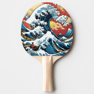 Kanagawa Japanese The great wave Ping Pong Paddle