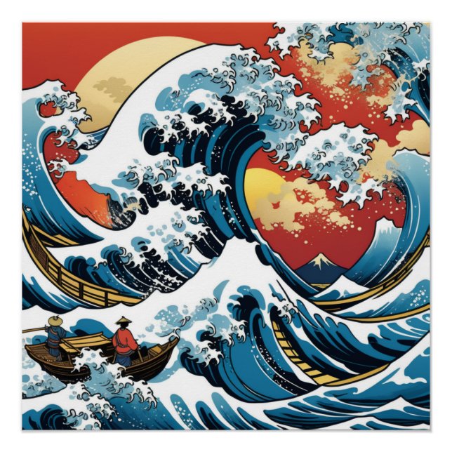 Kanagawa Japanese The great wave Poster (Front)