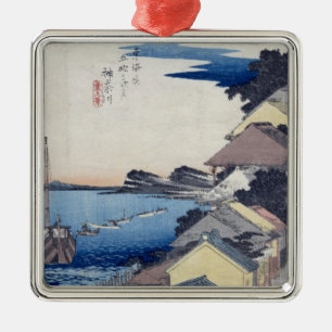 Kanagawa: View of the Ridge Metal Tree Decoration