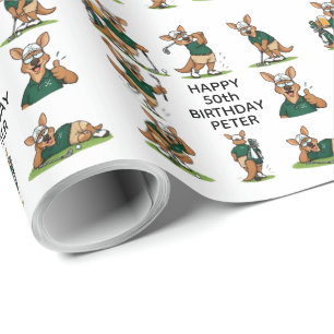 kanagroos wrapping paper