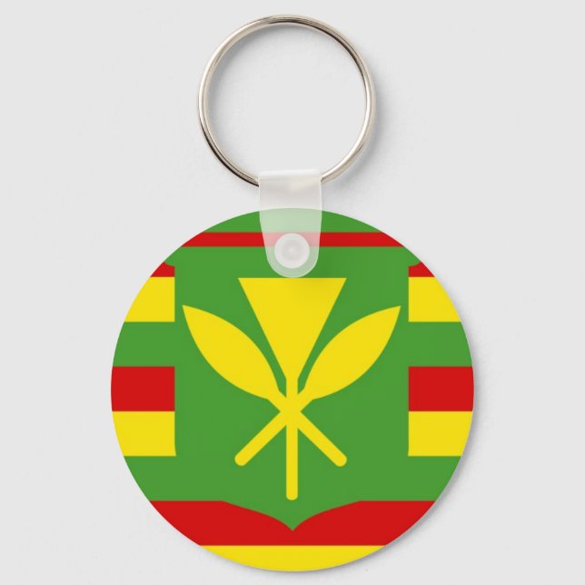 Kanaka Maoli ethnic flag Native Hawaii Key Ring (Front)