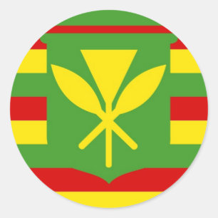Kanaka Maoli ethnic flag Native Hawaiians Classic Round Sticker
