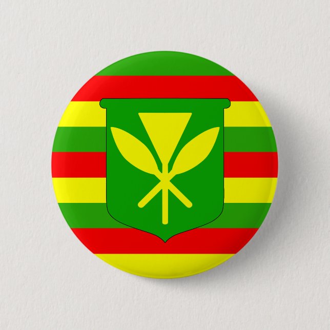 Kanaka Maoli Flag 6 Cm Round Badge (Front)