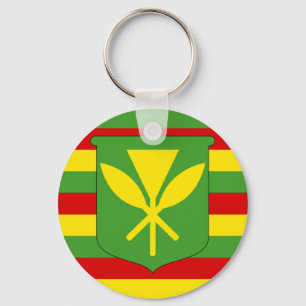 Kanaka Maoli Flag - Hawaiian Independence Flag Key Ring