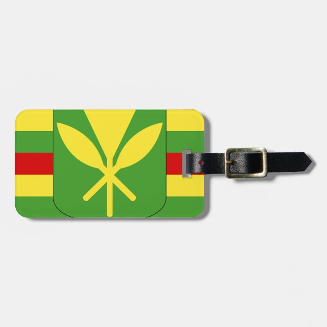 Kanaka Maoli Flag - Hawaiian Independence Flag Luggage Tag (Front Horizontal)
