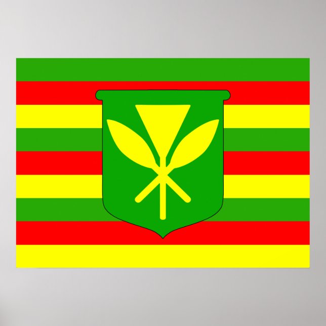 Kanaka Maoli Flag Poster (Front)