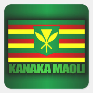 Kanaka Maoli Flag Square Sticker
