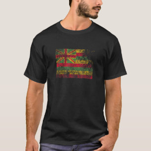 Kanaka Maoli Hawaii flag distressed vintage design T-Shirt