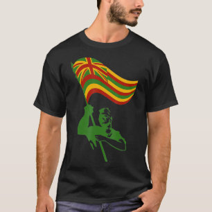 Kanaka Maoli King Kamehameha Waving Flag T-Shirt