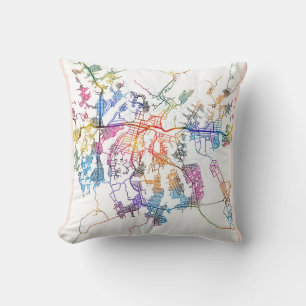 Kananga Democratic Republic of the Congo City Map Cushion