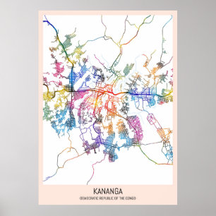 Kananga Democratic Republic of the Congo City Map Poster