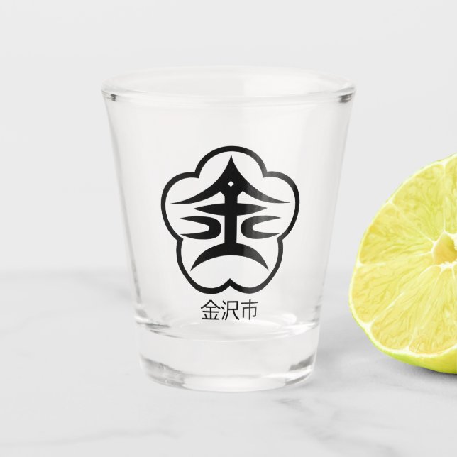 Kanazawa city seal (JAPAN) Shot Glass (Front)