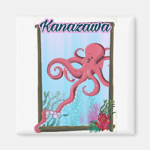 Kanazawa Japan vintage style travel poster Magnet