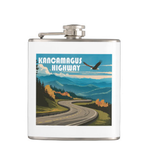 Kancamagus Highway New Hampshire Eagle Hip Flask
