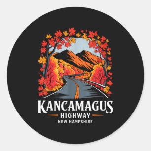 Kancamagus Highway New Hampshire Fall Foliage Souv Classic Round Sticker