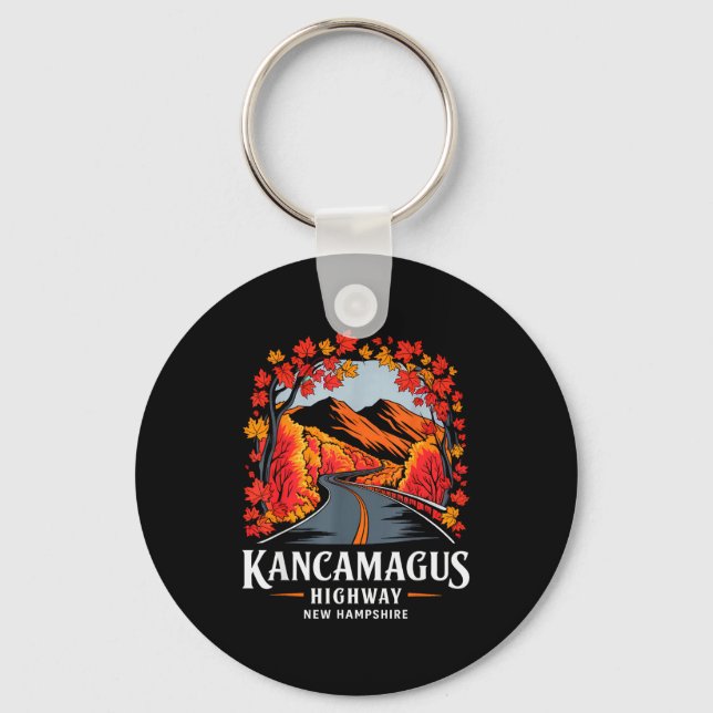 Kancamagus Highway New Hampshire Fall Foliage Souv Key Ring (Front)