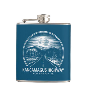 Kancamagus Highway New Hampshire Forest Hip Flask