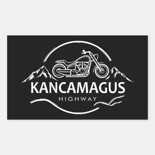 Kancamagus Highway New Hampshire Motorcycle Rectangular Sticker (Front)