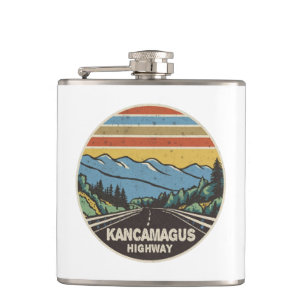Kancamagus Highway New Hampshire Mountains Hip Flask