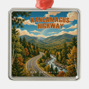 Kancamagus Highway New Hampshire Rainbow Metal Tree Decoration