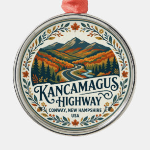 Kancamagus Highway USA Metal Tree Decoration