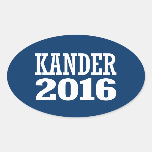 Kander - Jason Kander 2016 Oval Sticker (Front)