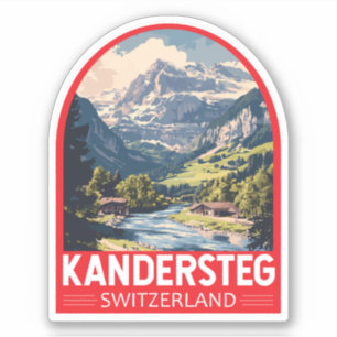 Kandersteg Switzerland Travel Art Emblem