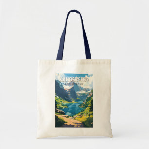 Kandersteg Switzerland Travel Art Vintage Tote Bag