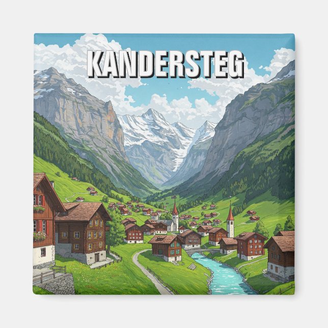 Kandersteg Switzerland Travel Magnet (Front)