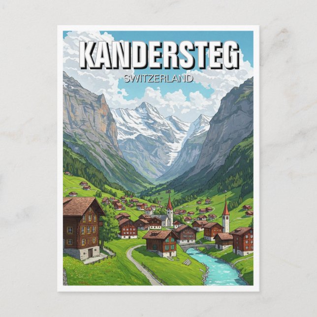 Kandersteg Switzerland Travel Postcard (Front)