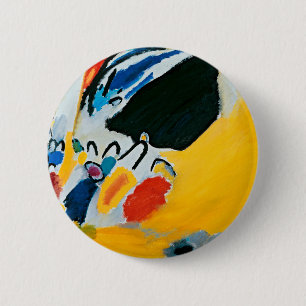 Kandinski Impression III Concert Abstract Painting 6 Cm Round Badge